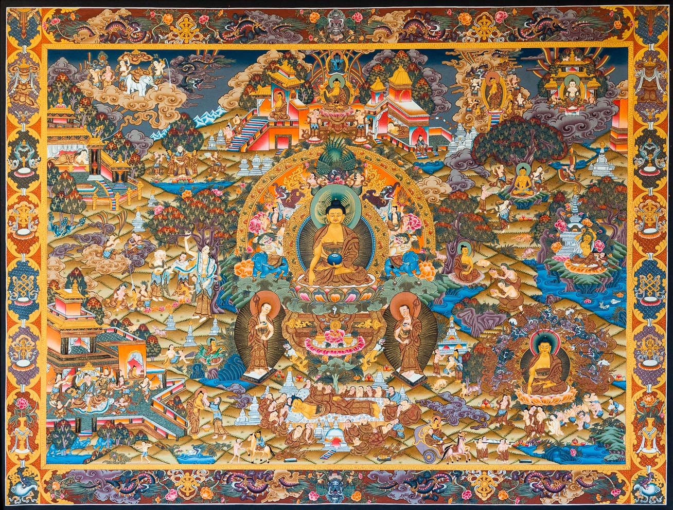 Life-of-Buddha-Thangka-Painting